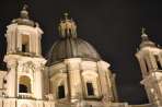 Looking up at Sant'Agnese in Agone ~ a seventeenth century Baroque church on the Piazza Navona