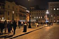 Walking along the Piazza Navona