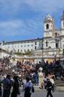 The Spanish Steps ~ the monumental stairway of 138 steps ~ is the widest stairway in Europe.