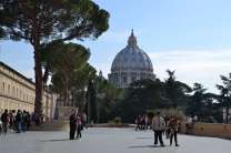 At the Vatican ~ the dome of St. Peter's Basilica in the background