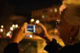 JoAnn capturing the beauty of the Tiber at night.